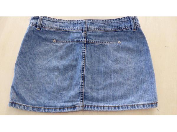 Spijkerrok heupmodel used-look Maat S  z.g.a.n.