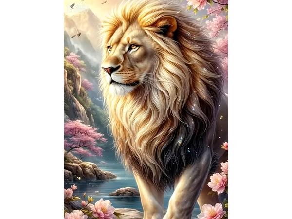 50x40cm Diamond Painting gekleurde panter (vierkant) nr 10