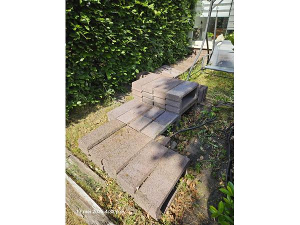 Bruinrode borderelementen gasbeton