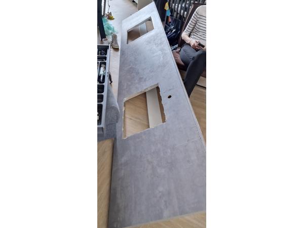 Keukenblad laminaat, kleur grijs beton