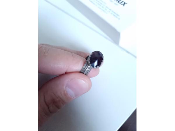 tekoop een antieke lodenring met agaat