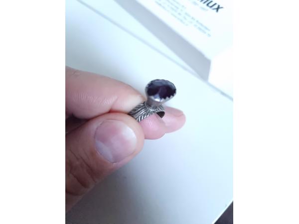 tekoop een antieke lodenring met agaat