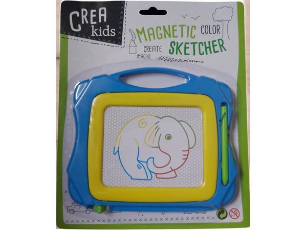 Crea Kids, magnetich teken bord blauw geel klein formaat