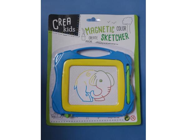 Crea Kids, magnetich teken bord blauw geel klein formaat