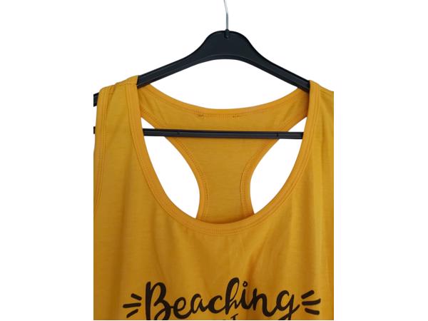 Sport tanktop geel zwart L