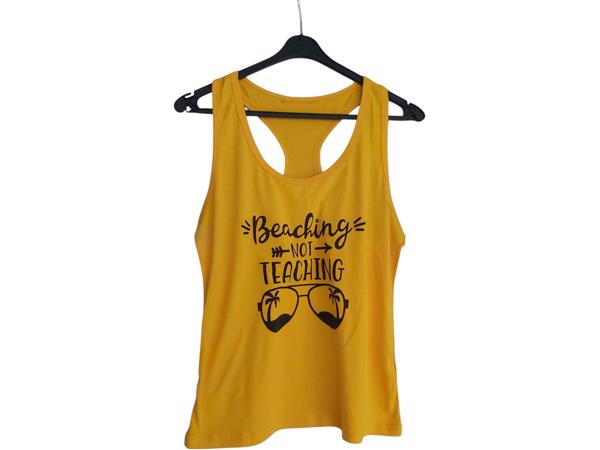 Sport tanktop geel zwart L