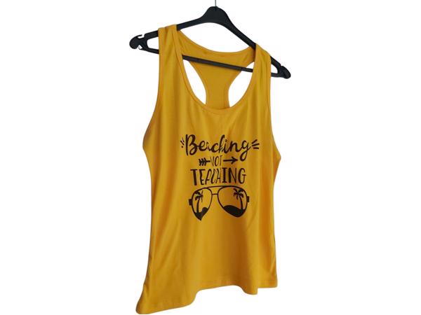 Sport tanktop geel zwart L