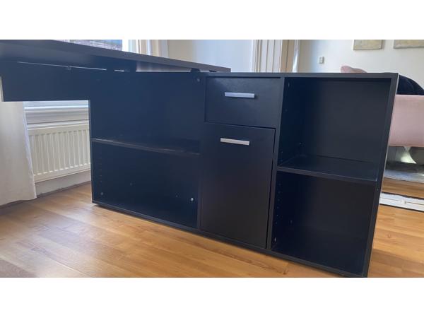 Hoekbureau Lex - zwart - 136x68x75 cm