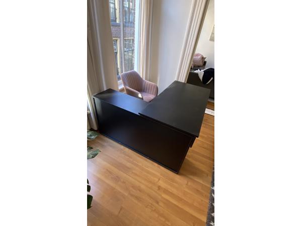 Hoekbureau Lex - zwart - 136x68x75 cm