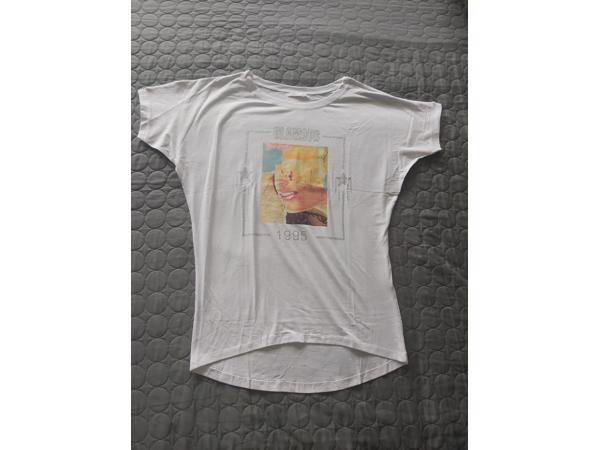 Glo-story t-shirt 1995 wit glamour glitter one size