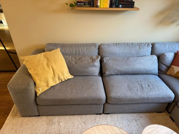 Montel Hoekbank Grijs