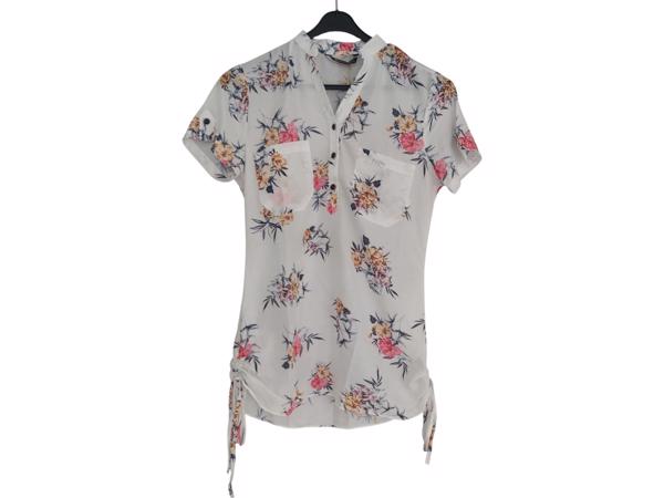 Metrofive bloemen tuniek shirt wit S