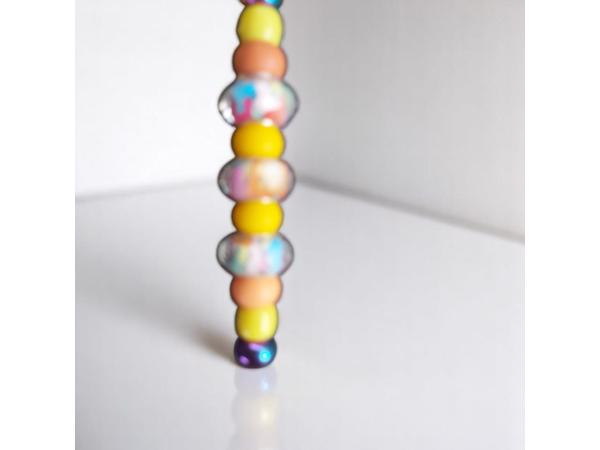 Sleutelhanger - tashanger metallic oranje geel