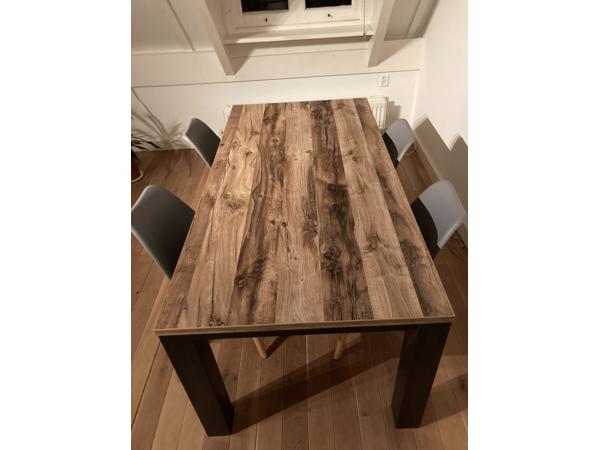 Eettafel met houtprint 170x90 cm