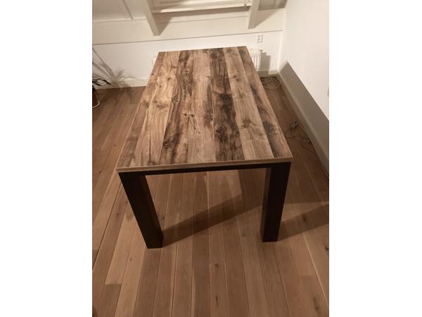 Eettafel met houtprint 170x90 cm