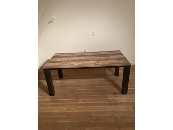 Eettafel met houtprint 170x90 cm