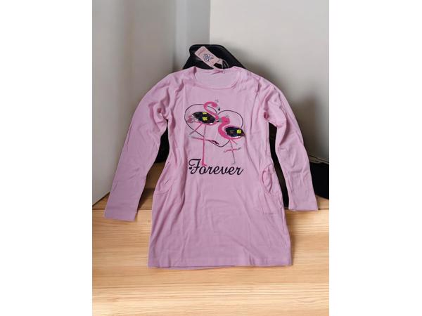 Seagull lang shirt flamingo's forever lichtroze 170/176