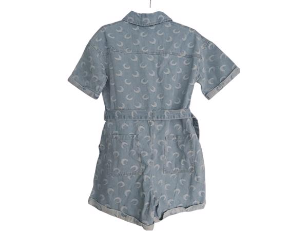 White Icy spijker playsuit maantjes blauw M