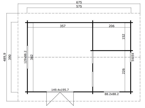 Blokhut Caroline 575x390 Onbehandeld vuren