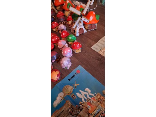 Enorme Smurfen verzameling huisjes, molens en veel meer