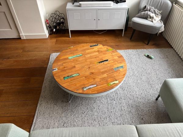 dBhodi salontafel hout rond 100cm