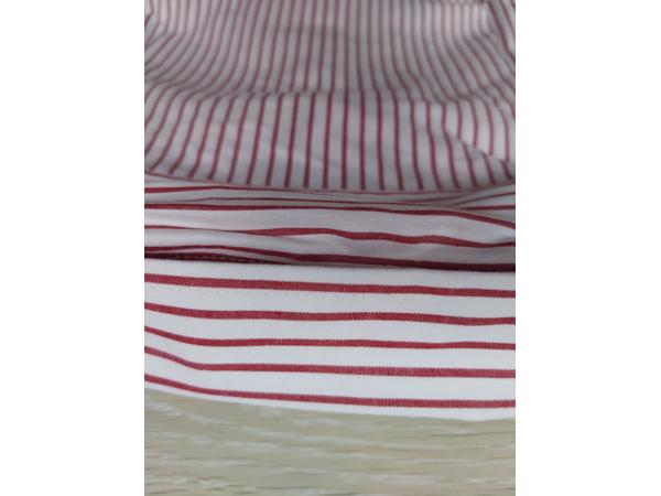 Glo-Story Slim-fit overhemd rood gestreept 6XL