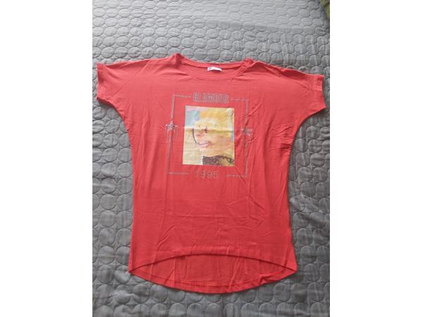 Glo-story t-shirt 1995 rood glamour glitter one size