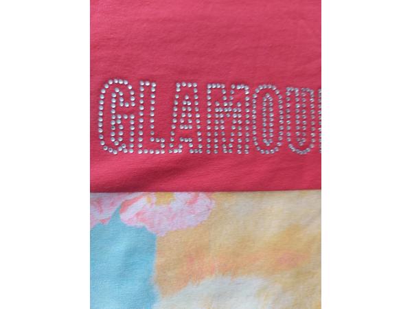 Glo-story t-shirt 1995 rood glamour glitter one size