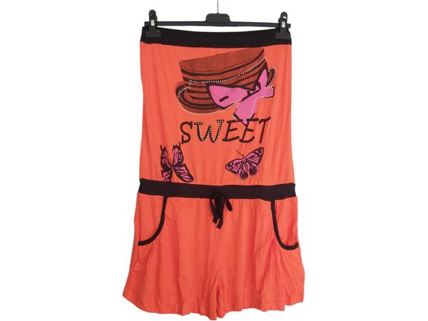 Playsuit offshoulder oranje XL