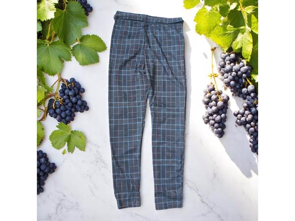 Geruite legging grijs blauw XL/XXL