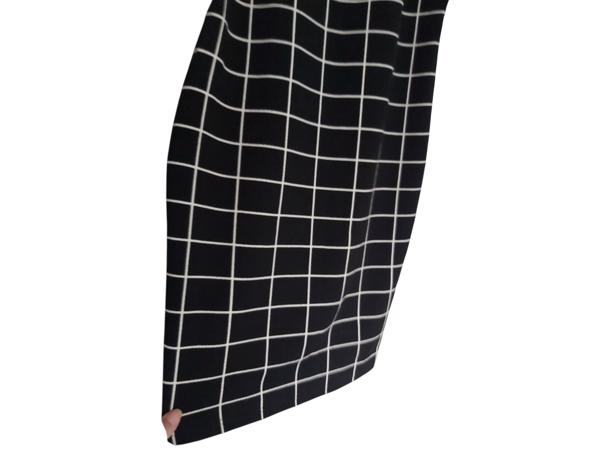 jurk geruit zwart wit M