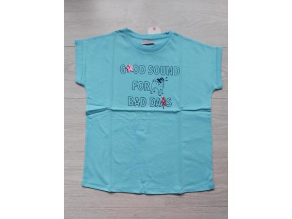 Glo-Story t-shirt good sound turquoise 152