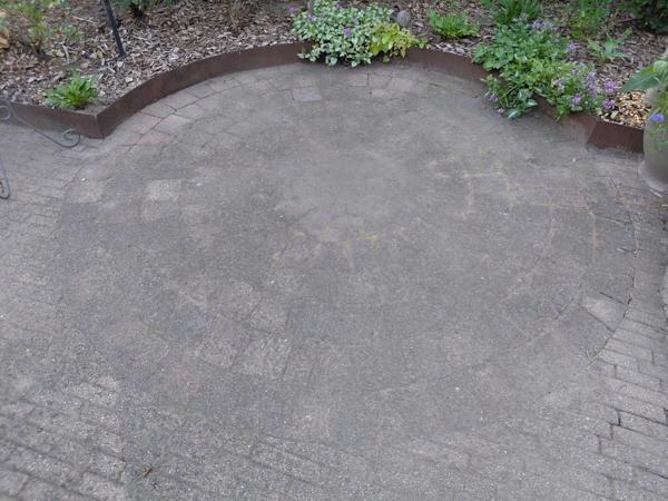 Cirkel sierbestrating circa 160 cm doorsnee