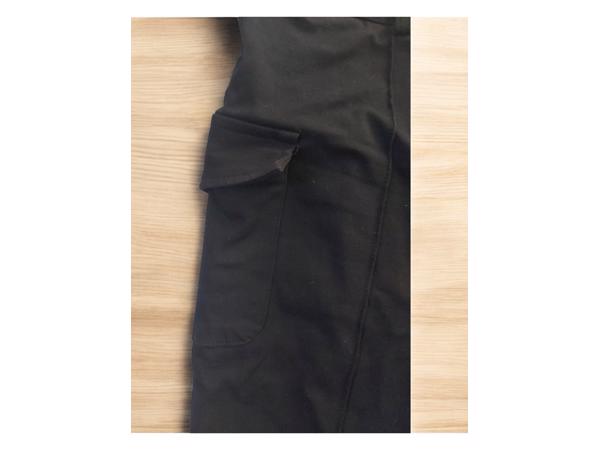 Stretchy zwarte cargo broek XL