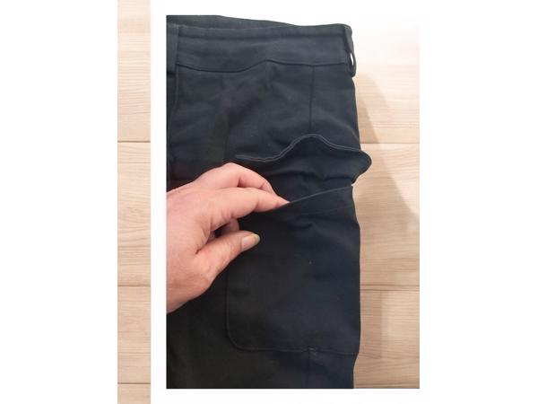 Stretchy zwarte cargo broek XL