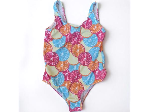 Meisjes badpak fruit meerkleurig 104/110 / 4-5 jaar