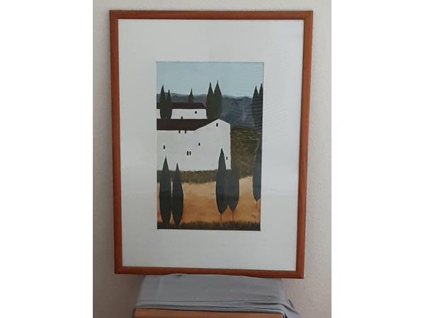 Schilderijen op aquarel basis toscane