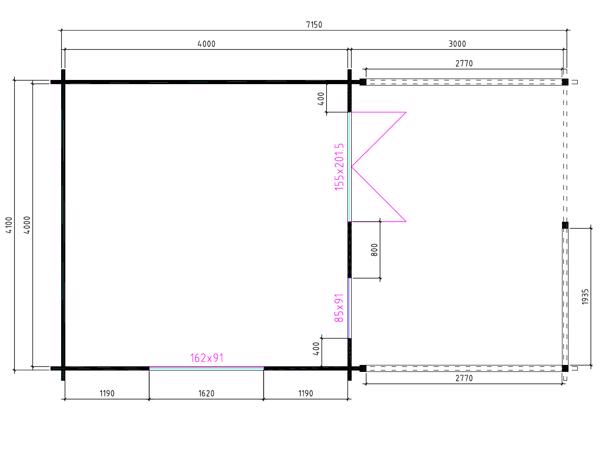 NIEUW goedkooptuinhuis 4x4+3