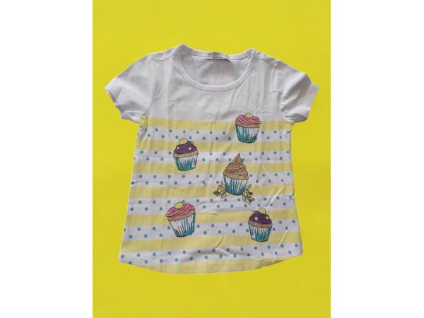 Glo-Story cupcakes t-shirt geel 104