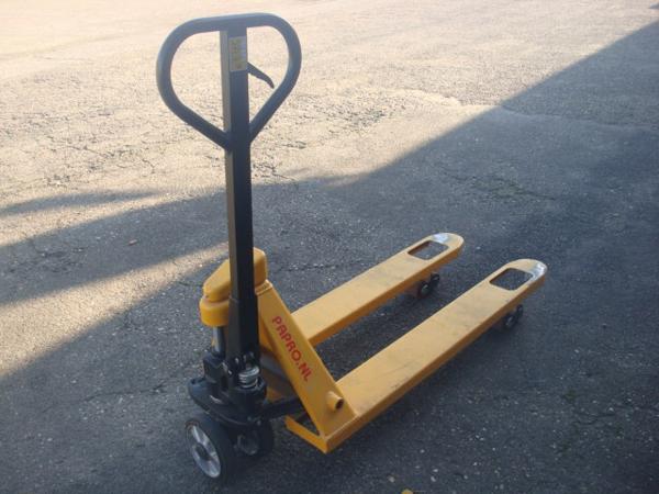 Palletwagen Pompwagen weegschaal 2500kg 115cm Dubbel Voorwie
