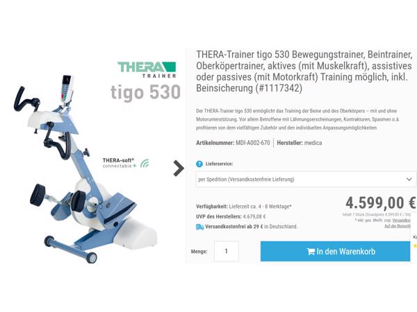 THERA TRAINER TIGO 530 ARM EN BEEN TRAINER