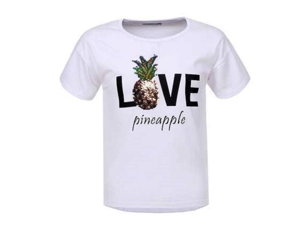 Glo-Story T-shirt love pineapple wit 158