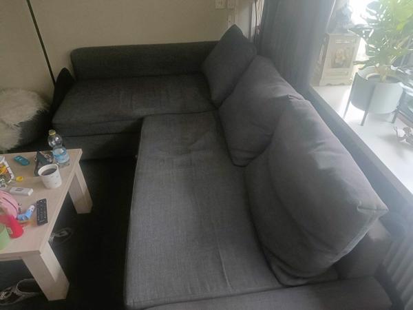 Hoekbank stof tevens slaapbank