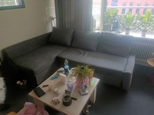 Hoekbank stof tevens slaapbank