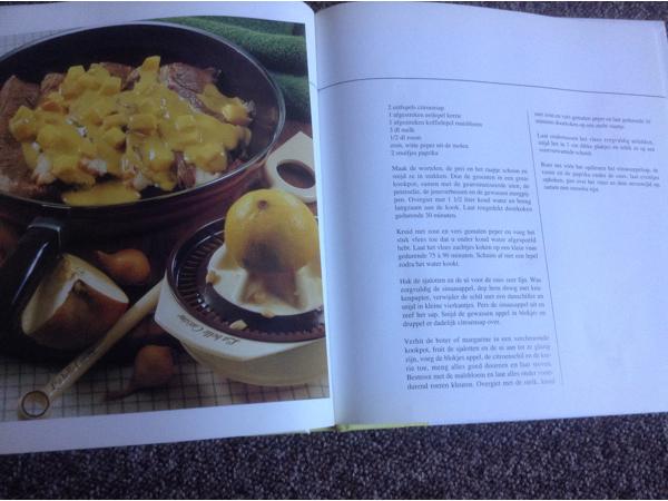 Twee kookboeken één met rundsvlees en één met microgolfoven,