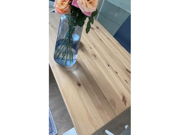 Tafel (eet of werktafel) hout met wit