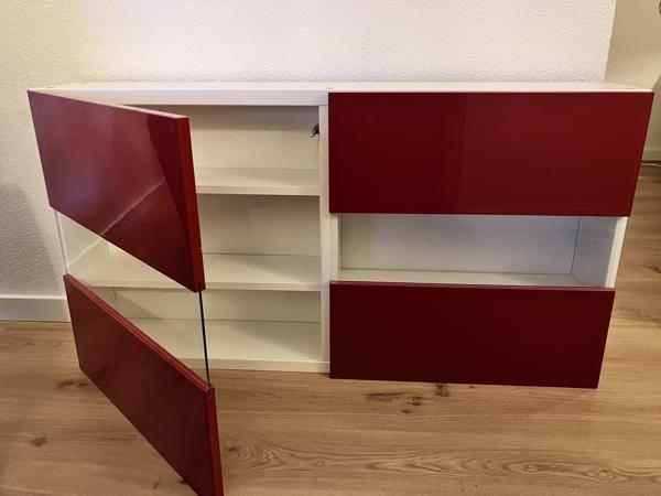 Ikea kastje rood/wit