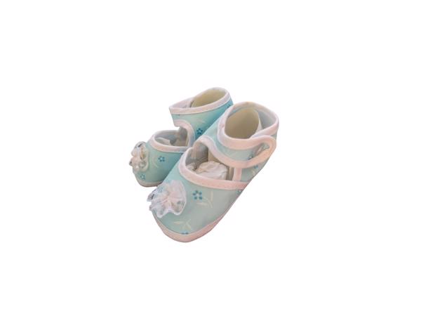 Junior Joy Babyschoenen Newborn Lichtblauw Met Bloemetjes