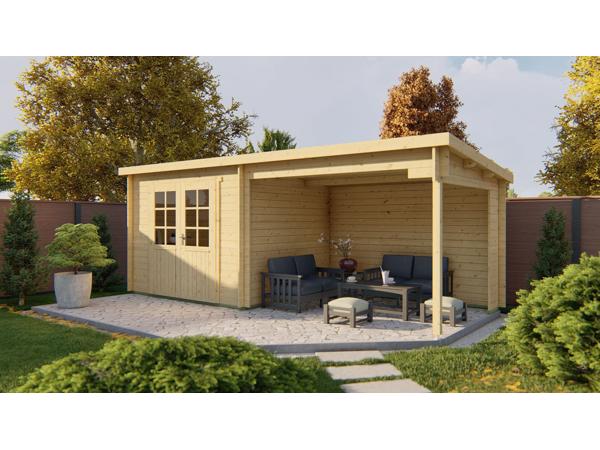 Blokhut - Tuinhuis Freddy | 28 mm | vuren onbehandeld