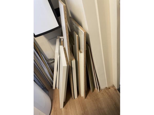 Diverse witte planken